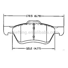 accessoires de voiture chine D1047 AM6Z-2001-A pour Ford Mazda fronts les meilleures plaquettes de frein